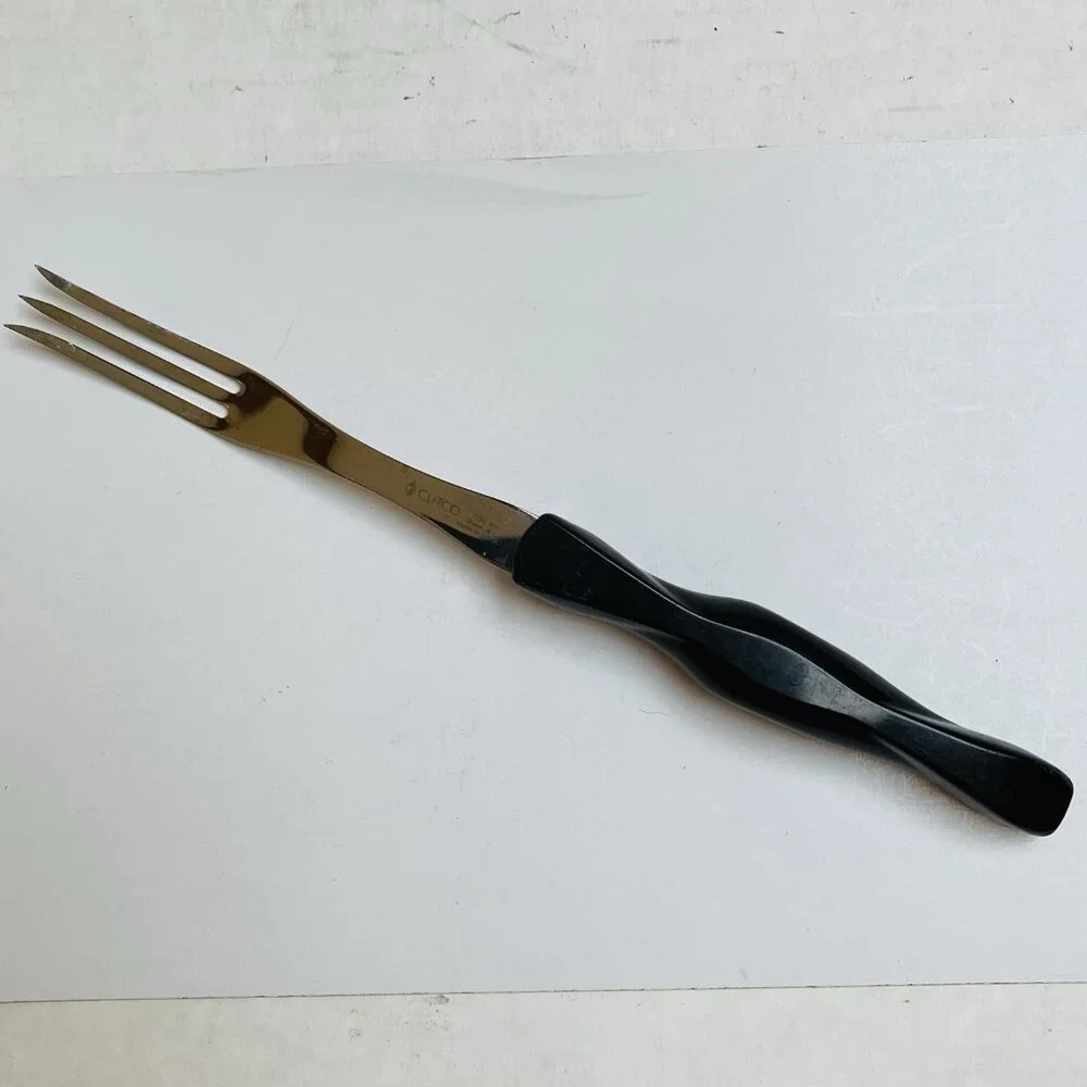 CUTCO Brand No 1726 Turning Fork 11 Inch Made In USA Black Swirl Handle